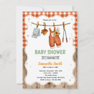 Inbjudan till mixad grillfest och baby shower