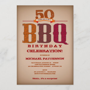 Inbjudan till Mlestone Birthday BBQ Firande