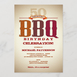 Inbjudan till Mlestone Birthday BBQ Firande