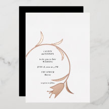 Inbjudan till mod Tulip Foil Wedding Foil