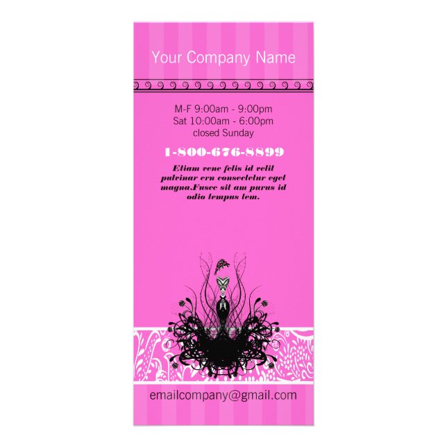 Inbjudan till Mode Diva, Flyers och Stickers (Framsidan)