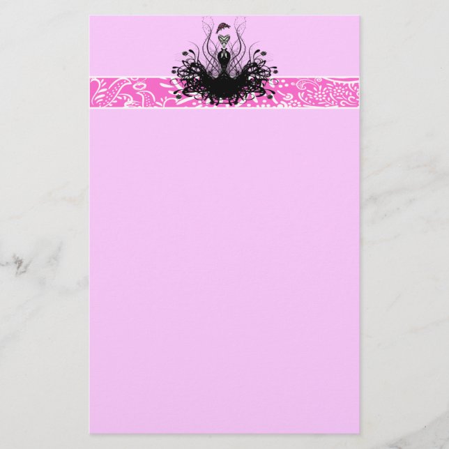 Inbjudan till Mode Diva, Flyers och Stickers Brevpapper (Framsida)