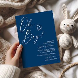 Inbjudan till modern Blue Baby Shower