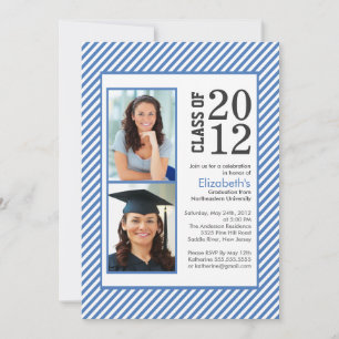 Inbjudan till Modern Blue Rand Photo Studenten