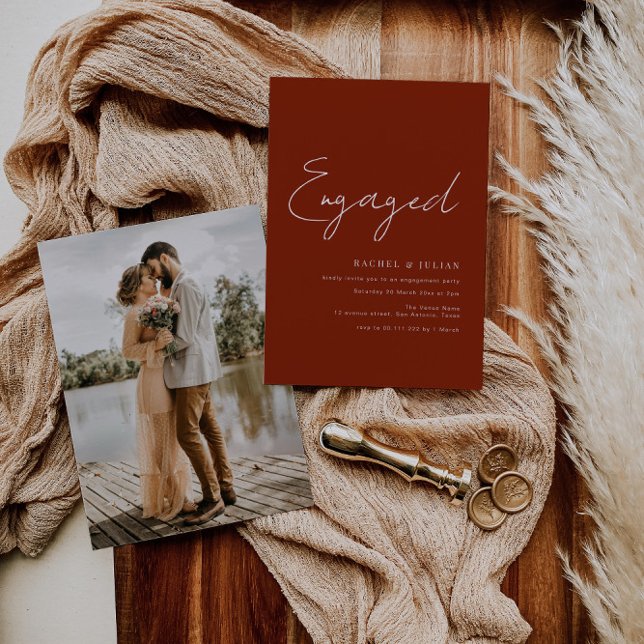 inbjudan till modern förlovning för tunna skript (Skapare uppladdad)