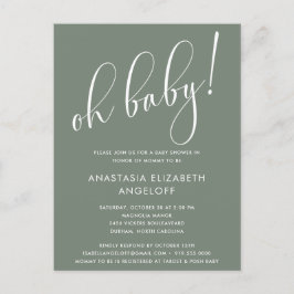 Inbjudan till modern Grönt för skriptväxling för b