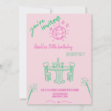 Inbjudan till modern Hand plockade-födelsedagspart