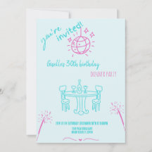 Inbjudan till modern Hand plockade-födelsedagspart