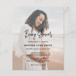Inbjudan till modern Photo Budget Baby Shower