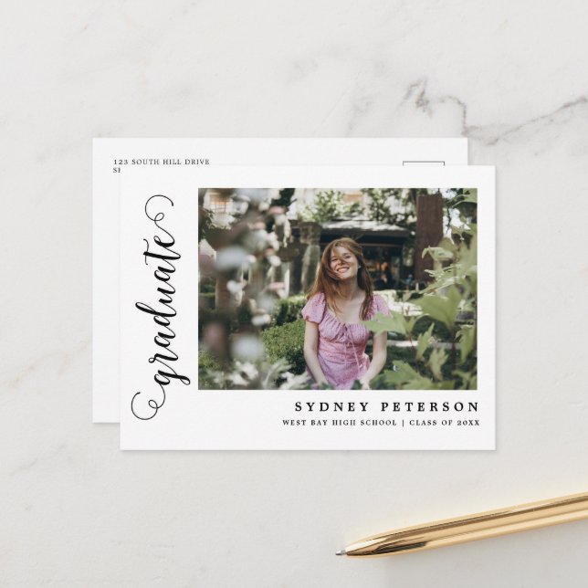 Inbjudan till Modern Photo Studenten i elegant Scr (Fram/Back In Situ)