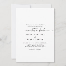 Inbjudan till Modern spanska Nuestra Boda-skript
