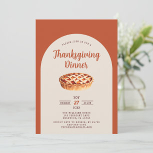 Inbjudan till modern Thanksgiving på middagen
