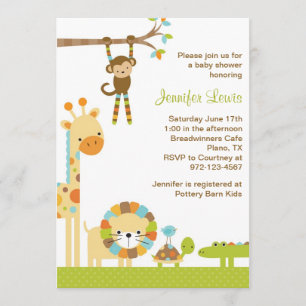 Inbjudan till modet Jungle Safari Baby Shower