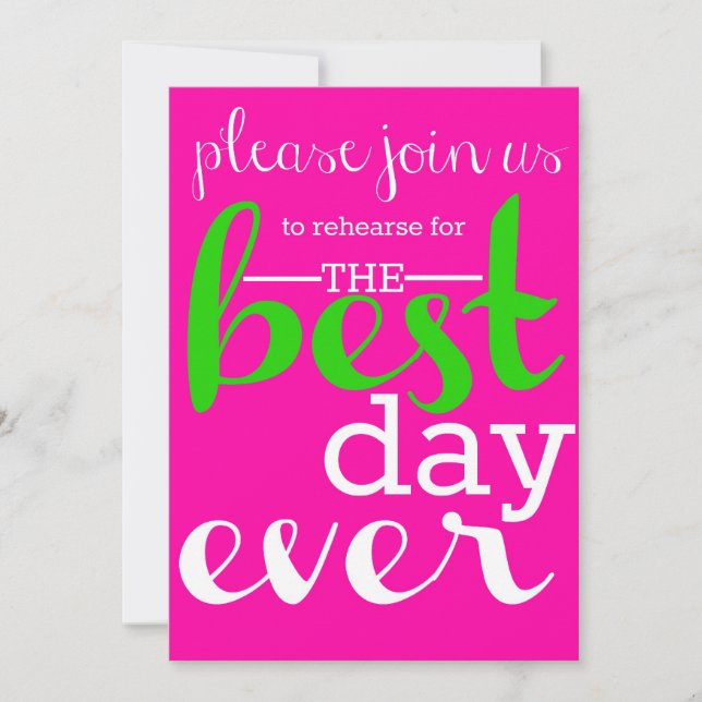 Inbjudan till mödrar i Bröllop för repetition (Framsida)