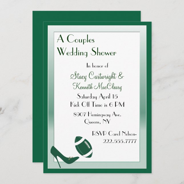 Inbjudan till Möhippa av fotbollstumma Theman Par (Fram/baksida)