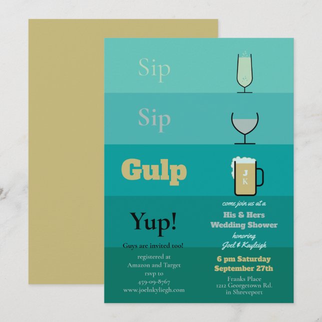 Inbjudan till Möhippa av sip-fartyg (Fram/baksida)