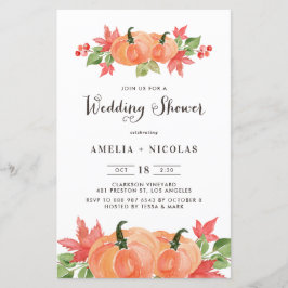 Inbjudan till Möhippa av vattenfärgspumpkin