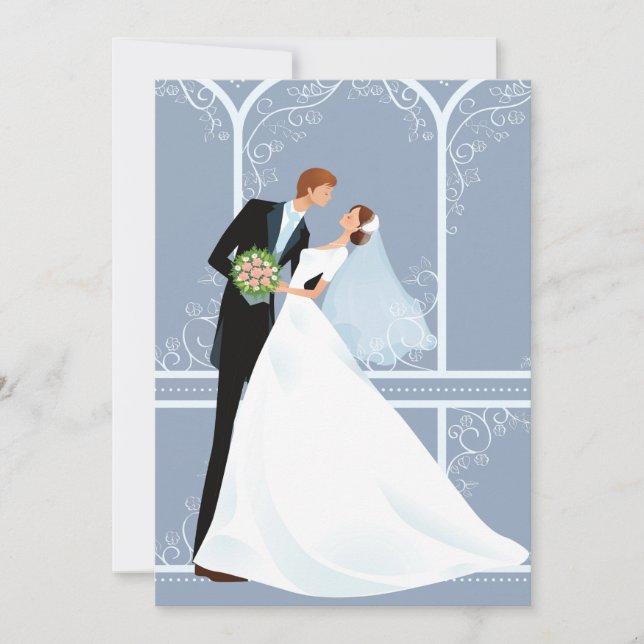 Inbjudan till möhippa embrace Slate Wedding (Framsida)