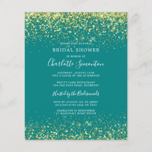 Inbjudan till Möhippa Glitter Teal Guld