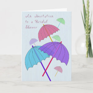 Inbjudan till Möhippa-kort med Umbrellas