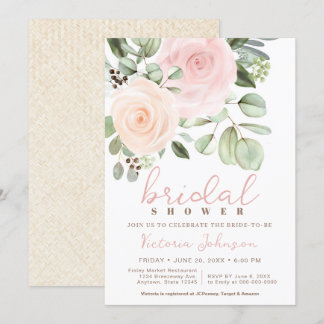 Inbjudan till möhippa Peach & Rosa Pastel Ro