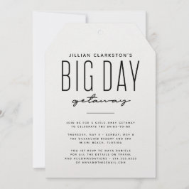 Inbjudan till möhippa resa svart vit inbjudan