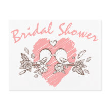 Inbjudan till möhippa Rosa Hjärtlungfåglar Inbjuda