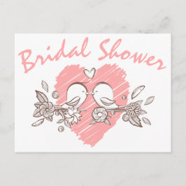 Inbjudan till möhippa Rosa Hjärtlungfåglar Inbjuda