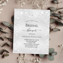 Inbjudan till möhippa silver glitter