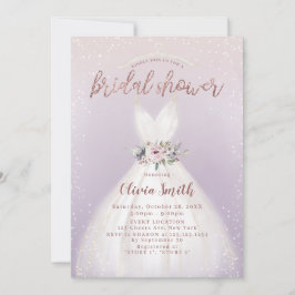 Inbjudan till Möhippan för lila Elegant bröllop Dr