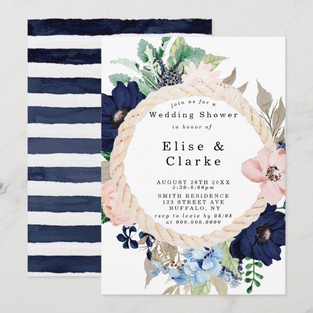 Inbjudan till Möhippan Marina Nautical Blooms (Fram/baksida)