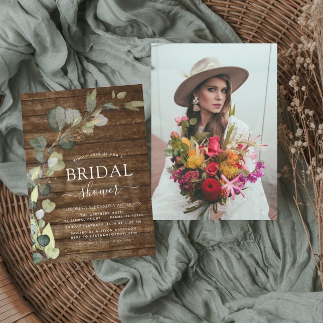 Inbjudan till Möhippan Photo Rustic Wood Flygblad (Skapare uppladdad)