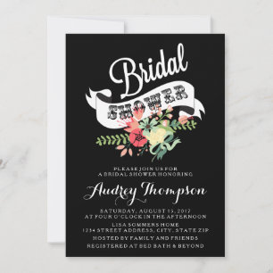 Inbjudan till möhippans Blommigt Bouquet och Banne