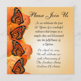 Inbjudan till Monarch Butterflies för varje händel