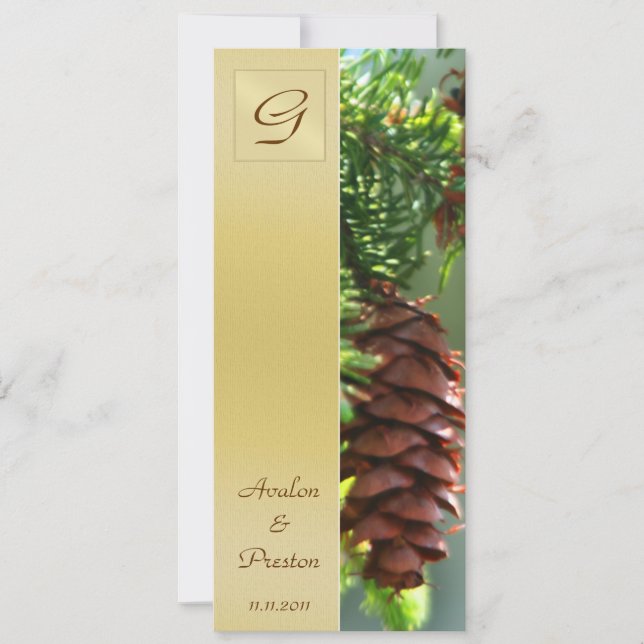 Inbjudan till Monogram Winter Pinecone-program (Framsida)