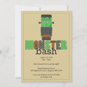 Inbjudan till Monster Bash Halloween fest