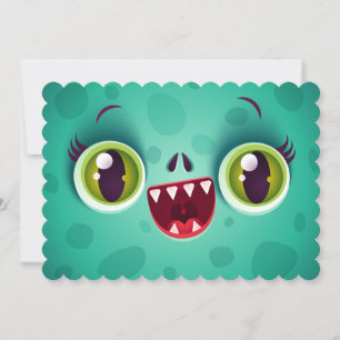 Inbjudan till monster eller zombie för Halloween