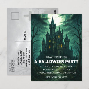 Inbjudan till Moonlit Haunted Castle Halloween fes