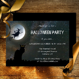 Inbjudan till Moonlit Night Cat Halloween fest