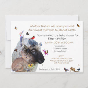 Inbjudan till mor Nature Baby Shower: