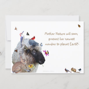 Inbjudan till mor Nature Baby Shower: Inbjudan