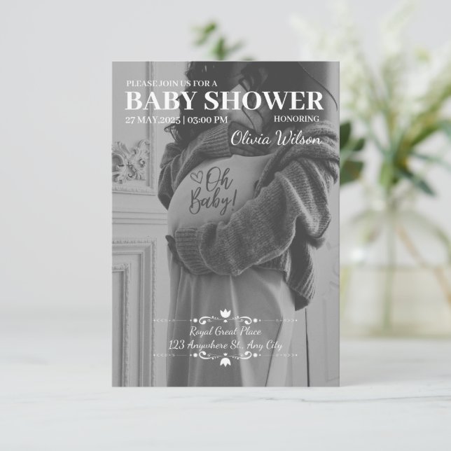 Inbjudan till Mor-to-Be-Baby Shower (Stående Fram)