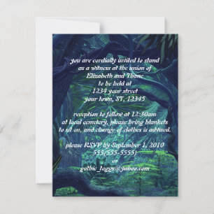 Inbjudan till mörk Forest Goth Wedding