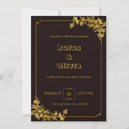 Inbjudan till mörk Red and Orange Aesthetic Weddin