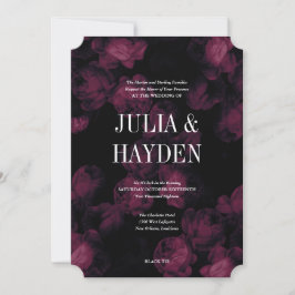 Inbjudan till mörk Ro Garden-bröllopet