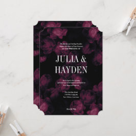 Inbjudan till mörk Ro Garden-bröllopet