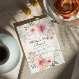 Inbjudan till Mors dag-brunch med färgämnen