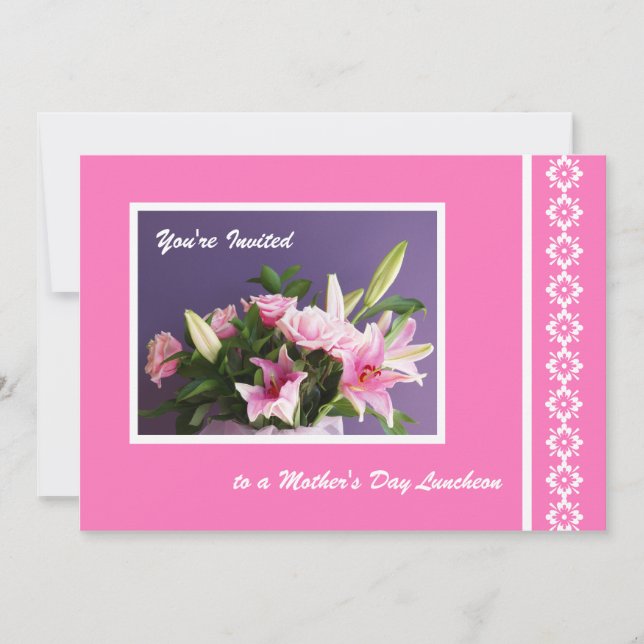 Inbjudan till mors dag-partiet - Bouquet till Mamm (Framsida)