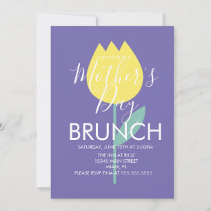 Inbjudan till Morsdagsbrunch med tulpanblommor