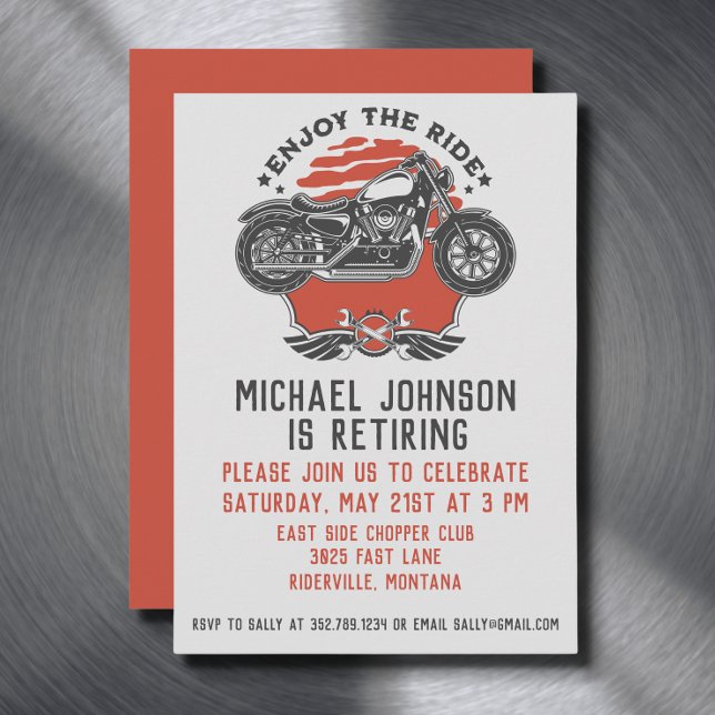 Inbjudan till motorcykel Pension-part (Skapare uppladdad)